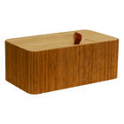 Porta Objeto C/Tampa Bambu 20X10X6