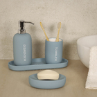 Porta Objeto de Banheiro Azul Claro Cerâmica Remix Sensea