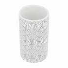 Porta Objeto de Banheiro Cerâmica Redondo Branco Okina Sensea