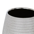 Porta Objeto de Banheiro Cerâmica Redondo Prata Iris Sensea