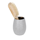 Porta Objeto de Banheiro Cerâmica Redondo Prata Iris Sensea