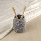 Porta Objeto de Banheiro de Cerâmica Cinza Oikos