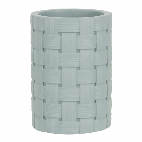 Porta Objeto de Banheiro de Cimento Verde Sálvia Oikos