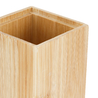 Porta Objeto de Banheiro Madeira Bamboo Quadrado Sensea