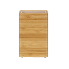 Porta Objeto de Banheiro Madeira Quadrado Bamboo Natural Sensea