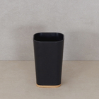 Porta Objeto de Banheiro Plástico Quadrado Preto Scandi Sensea