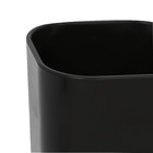 Porta Objeto de Banheiro Plástico Quadrado Preto Scandi Sensea