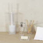 Porta Objeto de Banheiro Plástico Quadrado Incolor Claire Sensea