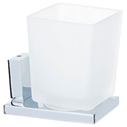 Porta Objeto de Banheiro Vidro Quadrado sem Tampa Geometrik Branco