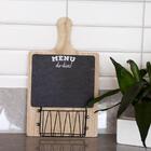 Porta Objeto De Madeira Tábua Menu Do Dia 40x24x8 Cm