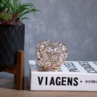 Porta Objeto Redondo De Metal Rosê 8x9x9 Cm