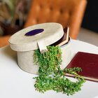 Porta Objetos Circular Moderno Cinza Em Courino M