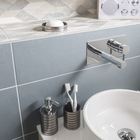 Porta Objetos de Bancada para Banheiro Plástico Prata Street Sensea