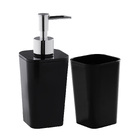 Porta Objetos de Bancada para Banheiro Metal Preto Soft Touch Astra