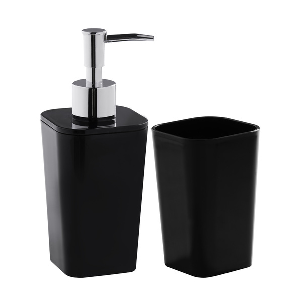 Porta Objetos de Bancada para Banheiro Metal Preto Soft Touch Astra