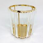 Porta Objetos Luxo Dourado Em Metal Com Adornos De Cristal