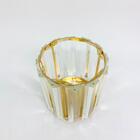 Porta Objetos Luxo Dourado Em Metal Com Adornos De Cristal