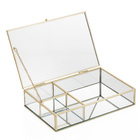 Porta objetos Retangular Dourado Bancada 25 x 6 x 16 Oikos