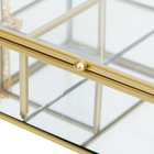 Porta objetos Retangular Dourado Bancada 25 x 6 x 16 Oikos