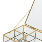 Porta objetos Retangular Dourado Bancada 25 x 6 x 16 Oikos