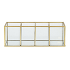 Porta objetos Retangular Dourado Bancada 25 x 9 x 7 Oikos