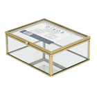 Porta objetos Retangular Dourado para Bancada 13 x 5 x 11 Oikos