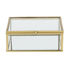 Porta objetos Retangular Dourado para Bancada 13 x 5 x 11 Oikos
