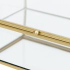 Porta objetos Retangular Dourado para Bancada 25 x 6 x 16 Oikos