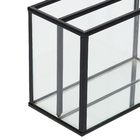 Porta objetos Retangular Preto Bancada 14 x 10 x 7 Oikos