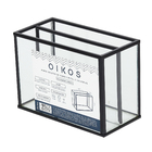 Porta objetos Retangular Preto Bancada 14 x 10 x 7 Oikos