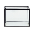 Porta objetos Retangular Preto Bancada 14 x 10 x 7 Oikos