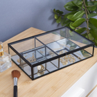 Porta objetos Retangular Preto Bancada 25 x 6 x 16 Oikos