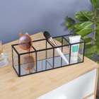 Porta objetos Retangular Preto Bancada 25 x 9 x 7 Oikos