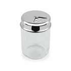 Porta Oregano Ou Queijo Ralado Vidro E Aço Inox Forma 0040-