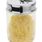 Porta Oregano Ou Queijo Ralado Vidro E Aço Inox Forma 0040-