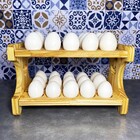 Porta Ovos Circular Madeira Para 30 Unidades - Organizador de