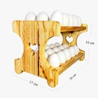 Porta Ovos Circular Madeira Para 30 Unidades - Organizador de