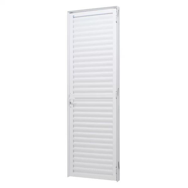 Porta Palheta Alumínio Branco 215x60x6cm Com Ventilação Jap C