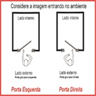 Porta Palheta Alumínio Branco 2.10 X 0.80 Linha 25 Lado:esque