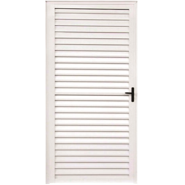 Porta Palheta Alumínio Branco 2.10 X 0.80 Linha 25 Lado:esque