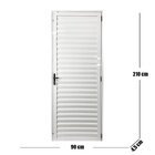 Porta Palheta Alumínio Branco 2.10 X 0.90 Linha 25 Lado:direi