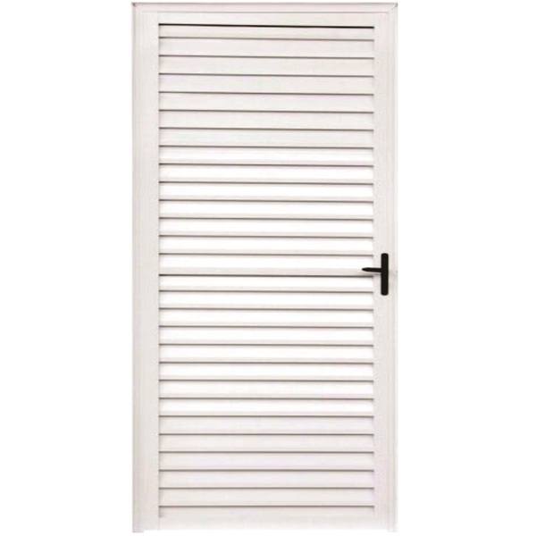 Porta Palheta Alumínio Branco 2.10 X 0.90 Linha 25 Lado:esque