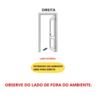 Porta Palheta Alumínio Preto 215x90 Sem Ventilação Jap Perfec