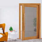 Porta Panoramica Com Vidro Incolor Montada Em Madeira Maciça