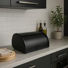 Porta Pão De Ferro Conserve Preto 35x23x14cm - Jolitex Mek Co