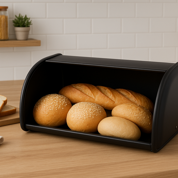 Porta Pão De Ferro Conserve Preto 35x23x14cm - Jolitex Mek Co