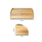 Porta Pão E Bolo De Madeira Pinus Tampa Retrátil Para Mesa En