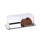 Porta Pão E Bolo Inox Com Tampa De Acrílico 2 Peças Atina - B