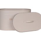 Porta Pão Em Aço Inoxidável Com Tampa Areia - 34x18x20cm