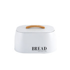 Porta Pão Metalla C/ Tampa Multiuso Preto/branco Cozinha Yoi